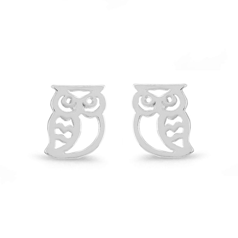Boma Jewelry Sterling Silver Owl Stud Earrings - Image 1